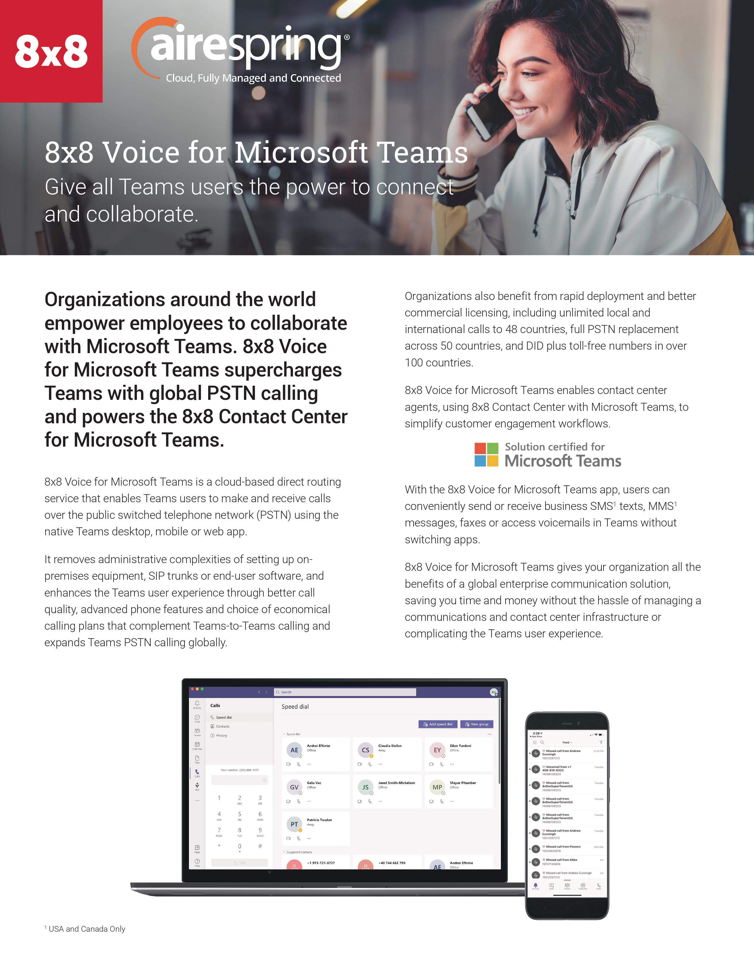 8X8 VOICE FOR MICROSOFT TEAMS